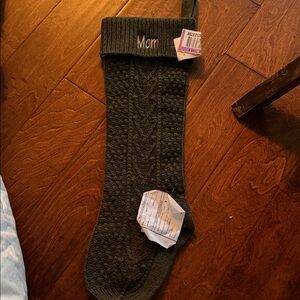 Garnet Hill Dark Green Knit Stocking